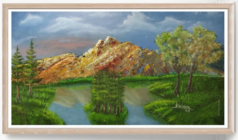Hill and reflection