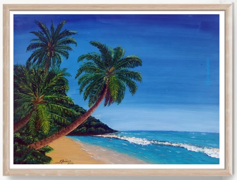 sea & coconut tree